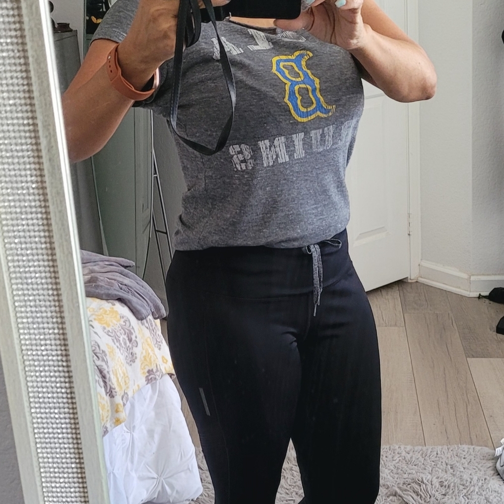 adidas Womens Black Performance Leggings with Drawcord